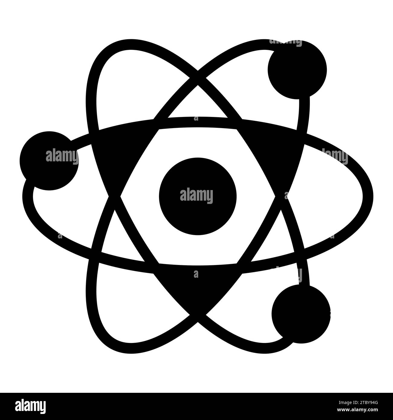 Physik Vektor Glyphe Symbol, Schule und Bildung Symbol Stock Vektor