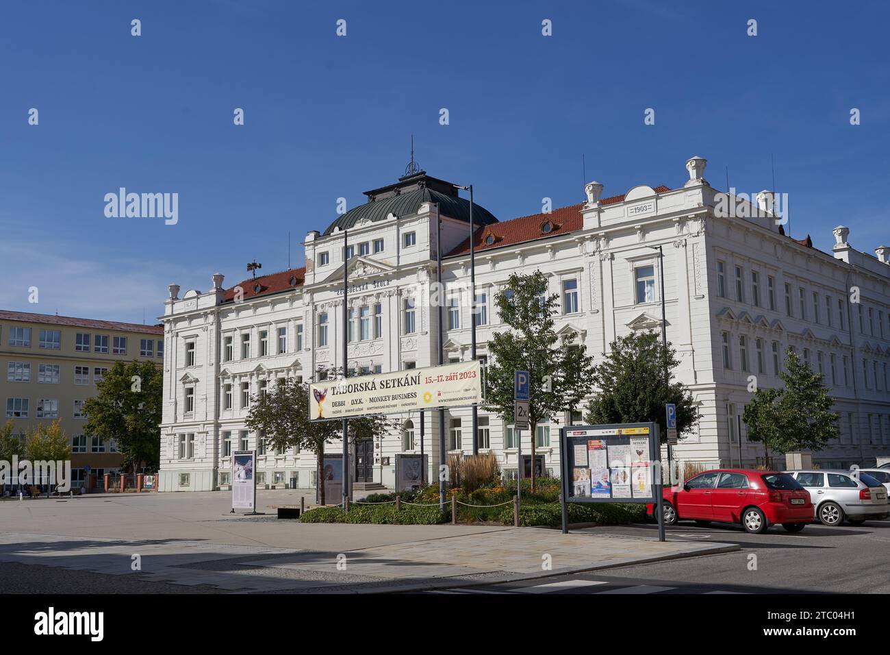 Tabor, Tschechische Republik - 9. September 2023 - die höhere Berufsschule und die Sekundarschule für Landwirtschaft Stockfoto