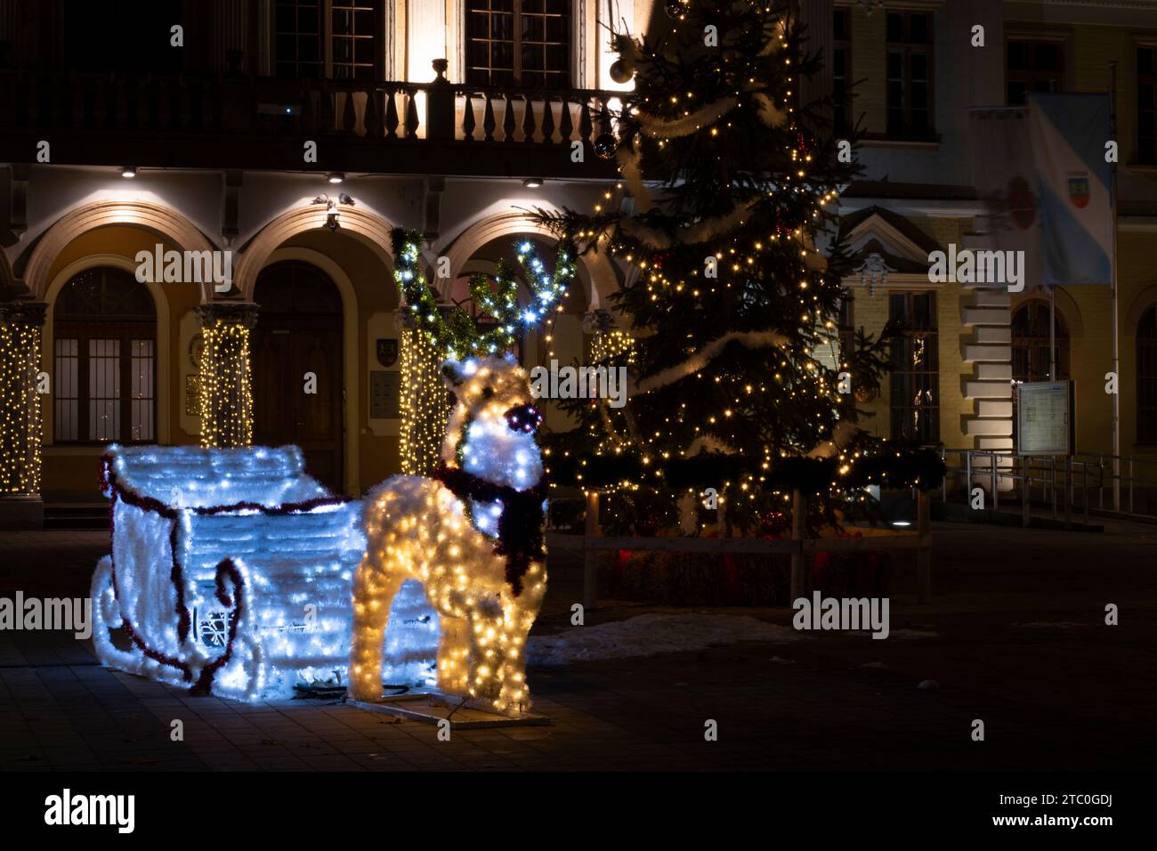 Kispest, Weihnachtsdekoration Stockfoto