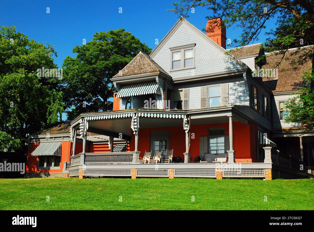 Sagamore Hill, das Haus von Präsident Teddy Roosevelt, in Oyster Bay, Long Island, New York Stockfoto