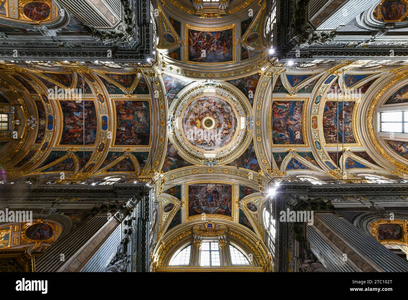 Genua, Italien - 30. Juli 2022: Ansicht der Jesuskirche (Chiesa del Gesu) in Genua, Italien. Stockfoto