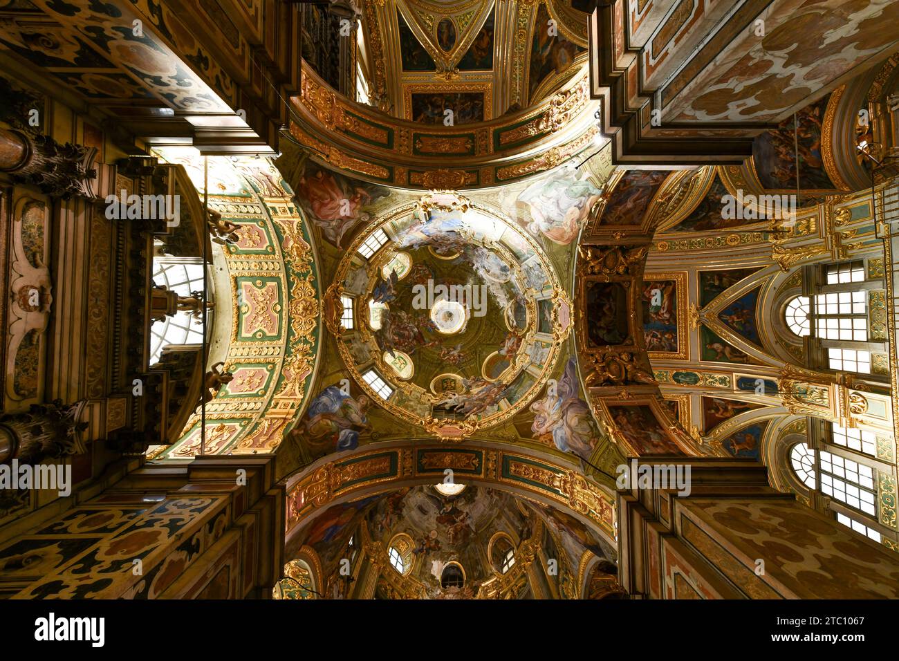 Genua, Italien - 30. Juli 2022: Ansicht der Jesuskirche (Chiesa del Gesu) in Genua, Italien. Stockfoto