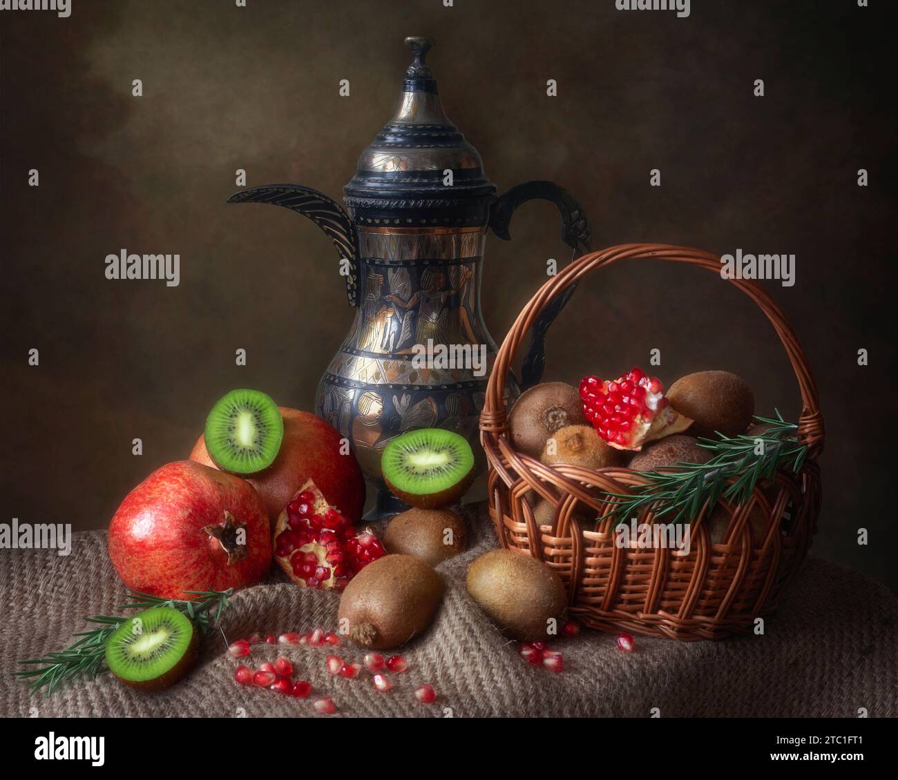 Stilleben mit Früchten Stockfoto