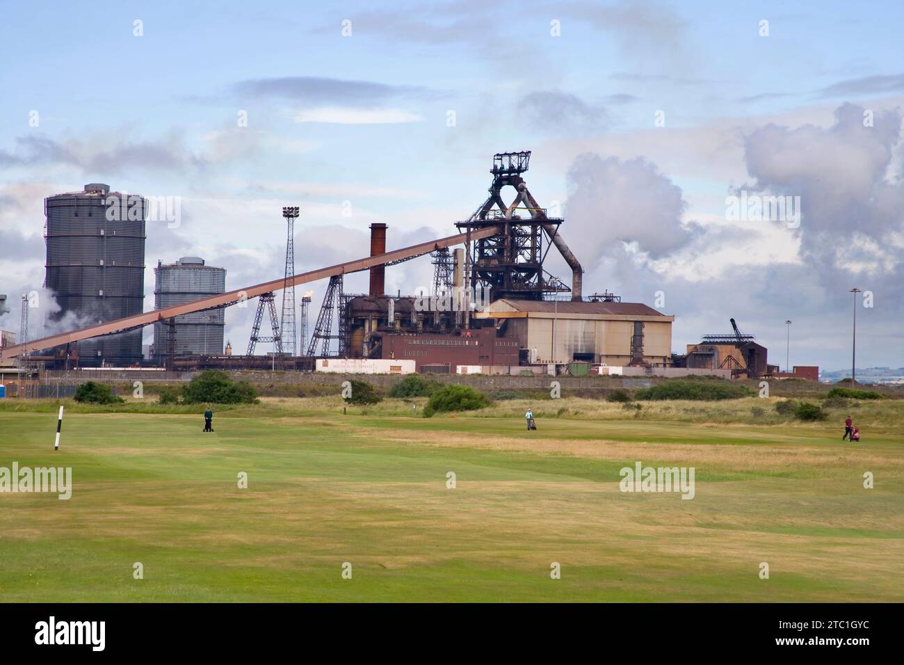 Das alte corus-Stahlwerk in redcar, bevor es 2015 in cleveland, North yorkshire, abgerissen wurde Stockfoto
