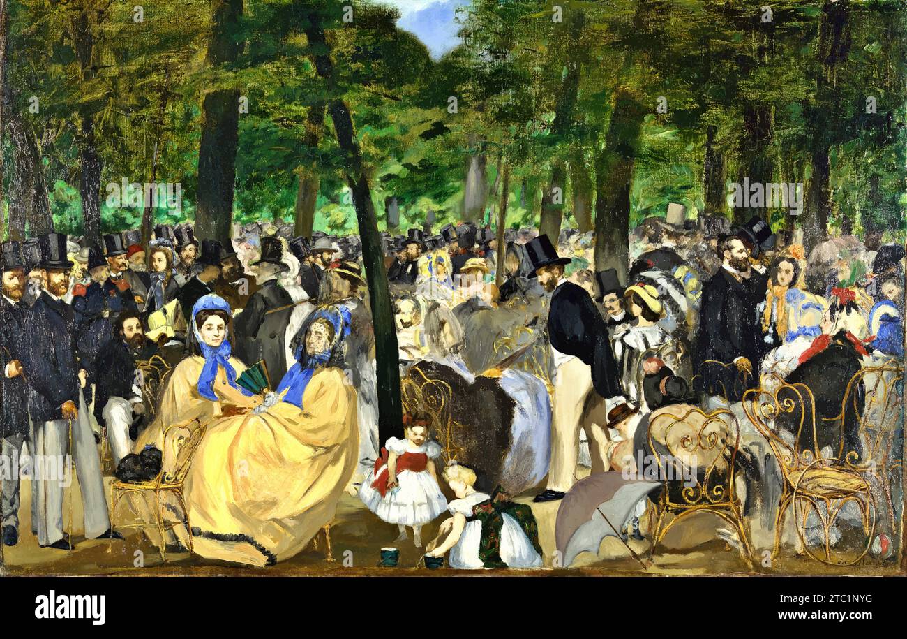 La Musique aux Tuileries, 1862 – Edouard Manet Stock Vektor