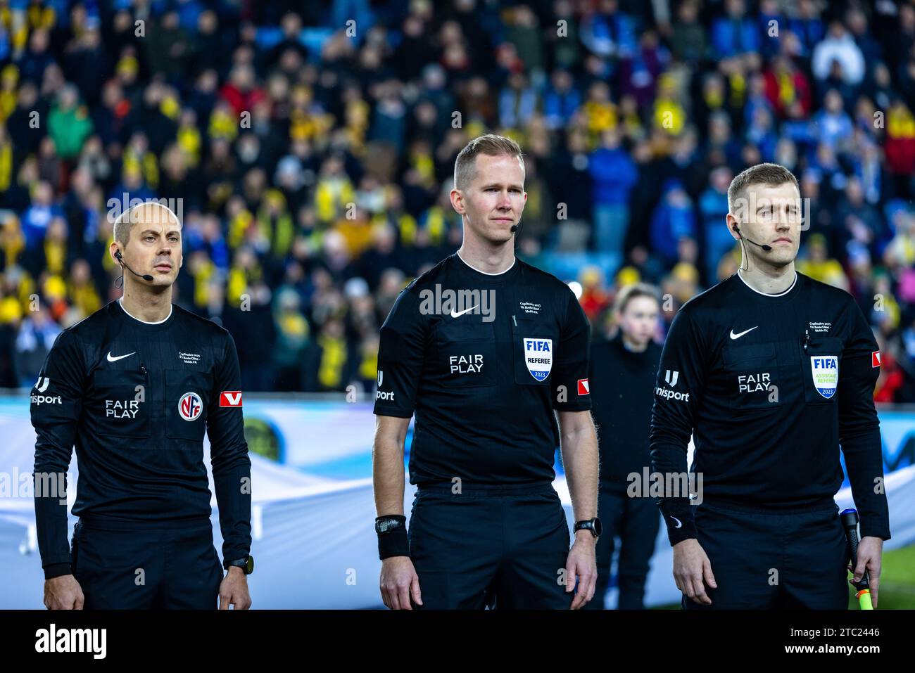 Oslo, Norwegen. Dezember 2023. Der Schiedsrichter Kristoffer Hagenes war im Finale des Norwegischen Pokalpokals 2023, dem NM Menn Finale, zwischen FK Bodoe/Glimt und Molde FK im Ullevaal Stadion in Oslo zu sehen. (Foto: Gonzales Photo/Alamy Live News Stockfoto