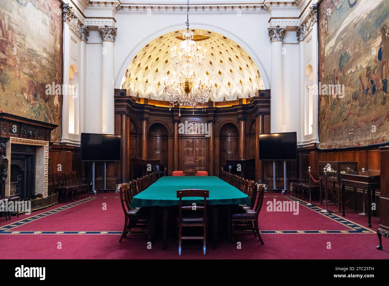 Das ehemalige House of Lords im Bank of Ireland Building, einst Haus der Irish Houses of Parliament, im College Green, Dublin City Center, Italien Stockfoto