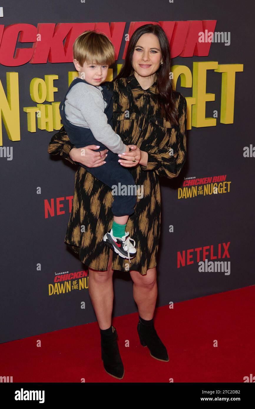 London, UK . Dezember 2023 . Kat Shoob, dargestellt bei der Special Screening of Chicken Run: Dawn of the Nugget im Picturehouse Central. Quelle: Alan D West/EMPICS/Alamy Live News Stockfoto