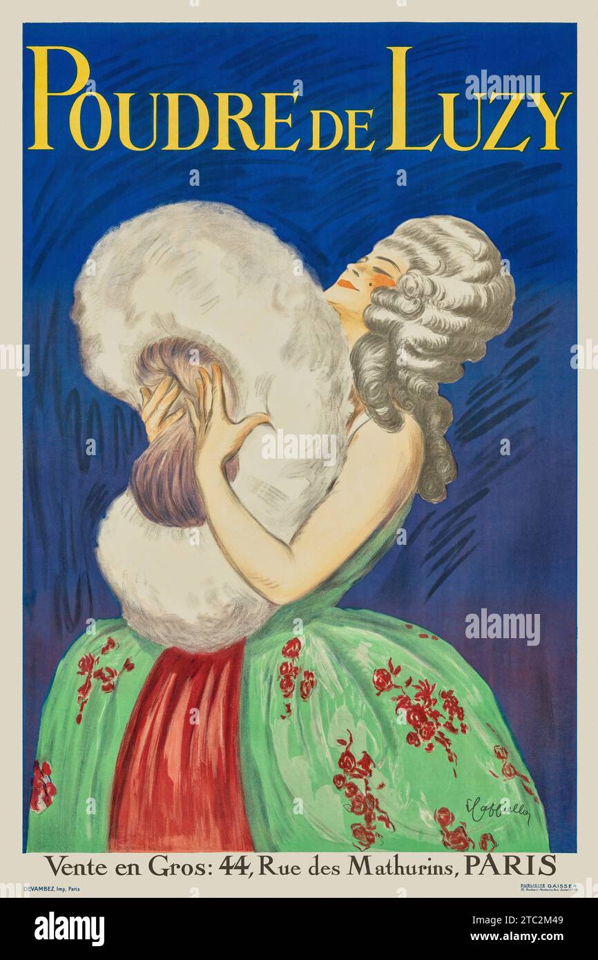 Poudre de Luzy von Leonetto Cappiello (1875-1942). Poster veröffentlicht 1920 in Frankreich. Stockfoto