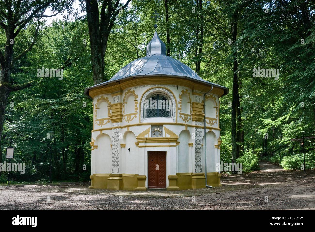 Christentreffen mit der Jungfrau Maria Kapelle im Wejherowo Calvary bei Wejherowo, Pomorskie, Polen Stockfoto