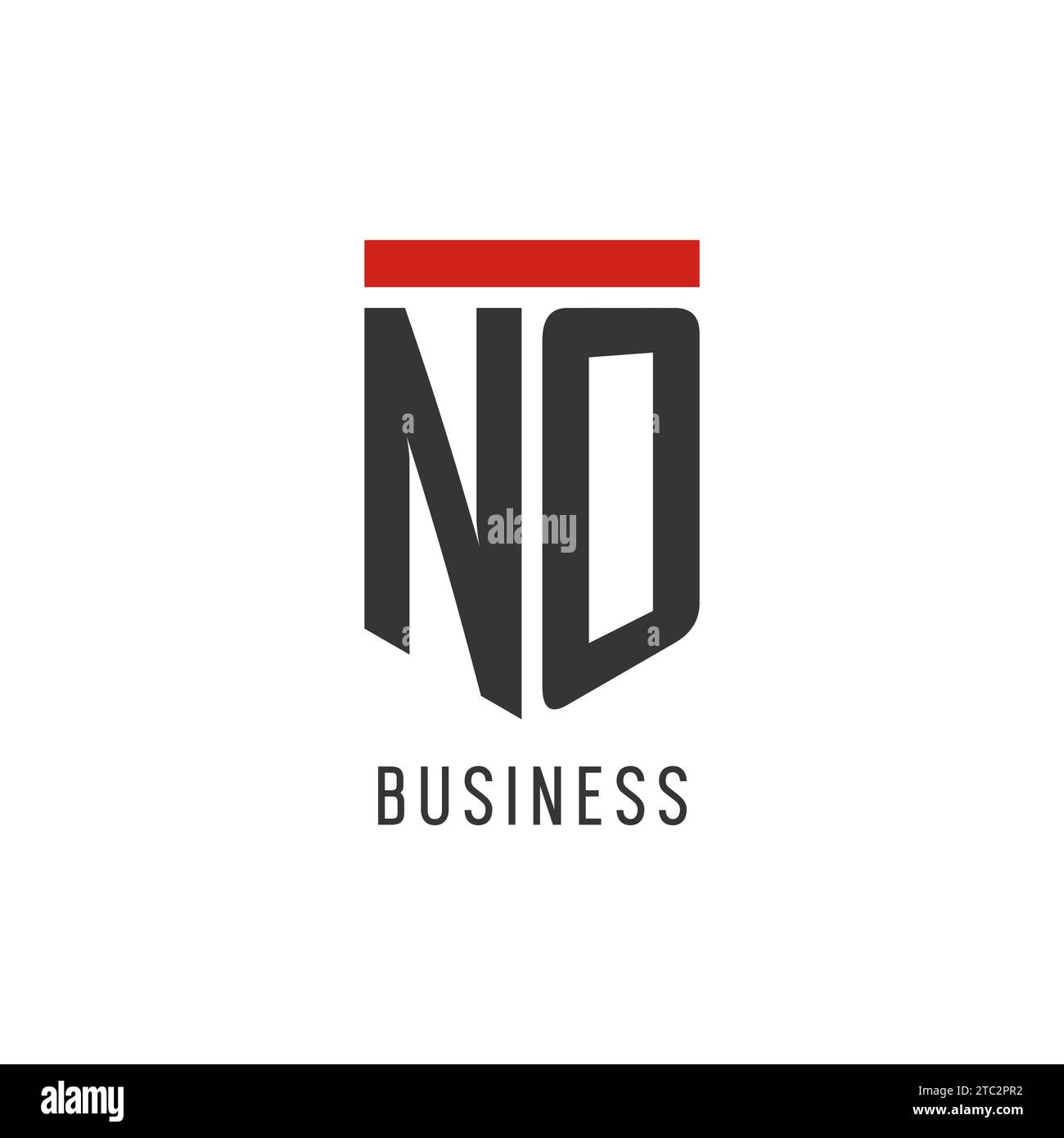 KEIN anfängliches Esport-Logo mit einfacher Vektorgrafik im Shield-Design Stock Vektor