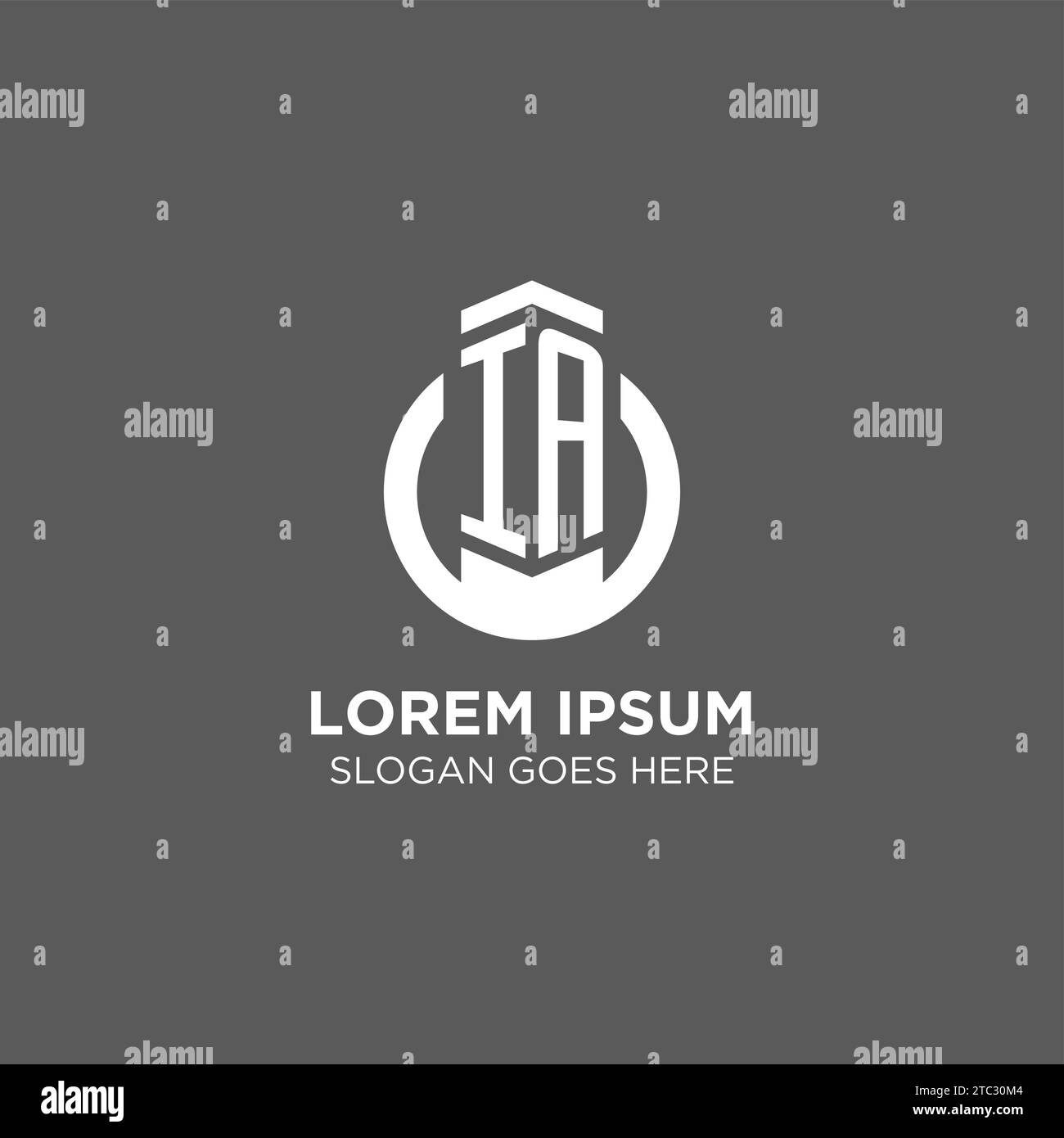 Initial IA Kreis runde Linie Logo, abstrakte Firmenlogo Design Ideen Vektorgrafik Stock Vektor