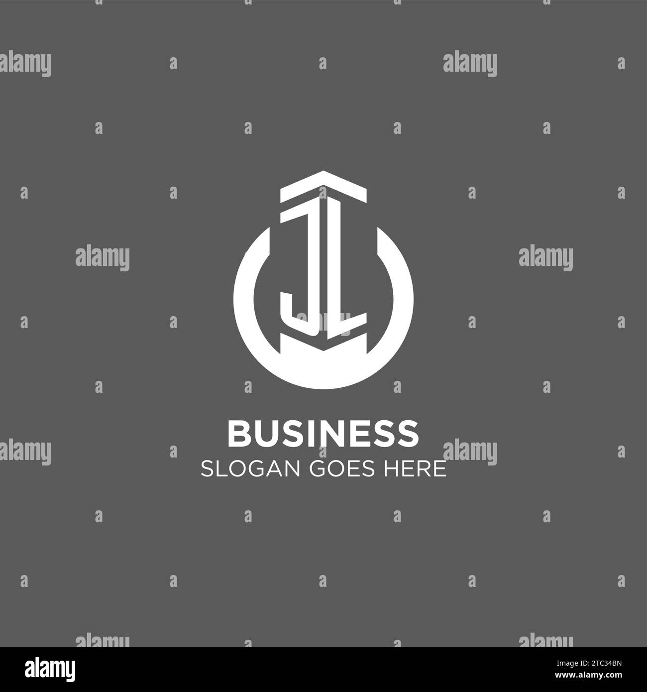 Initial JL Kreis Rundlinie Logo, abstrakte Firmenlogo Design Ideen Vektorgrafik Stock Vektor