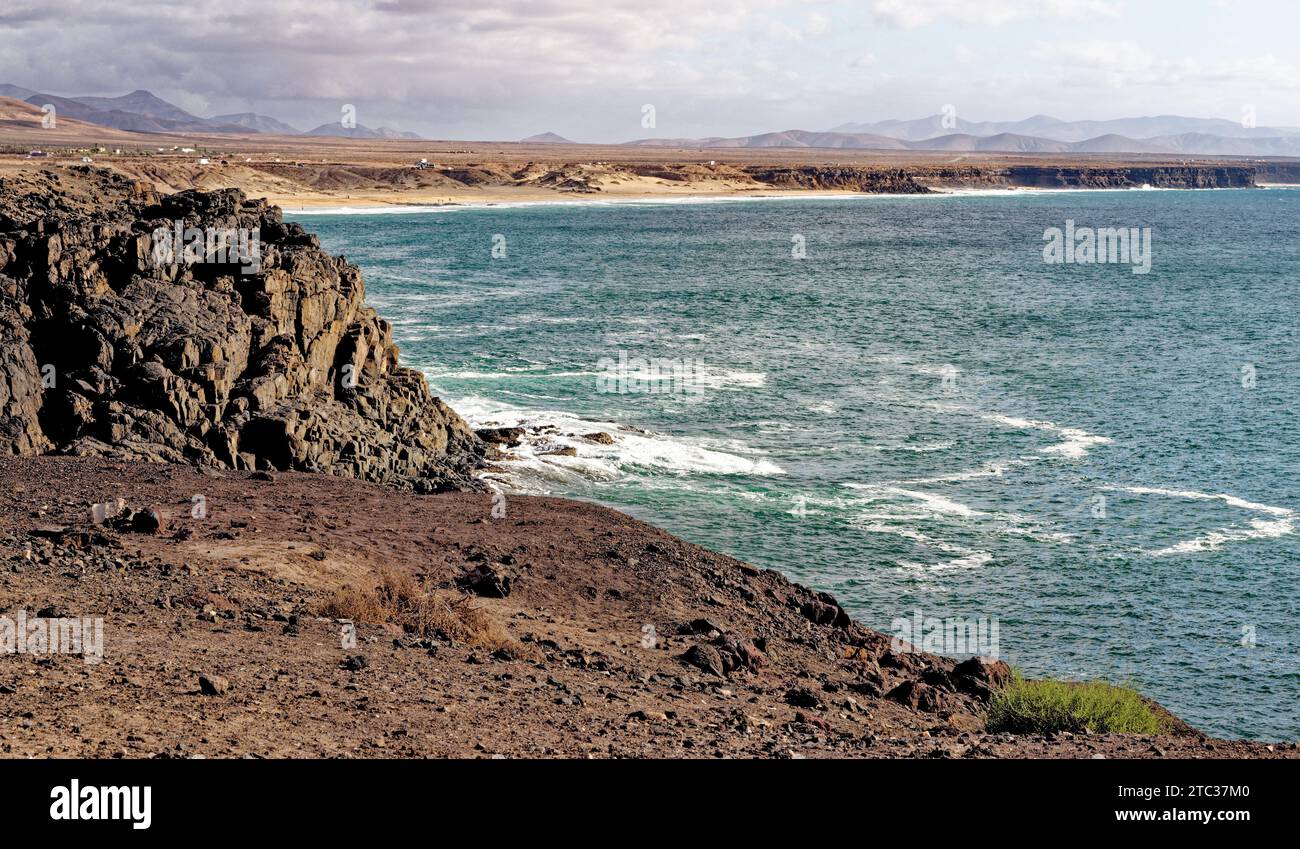 Piedra Playa Strand in El Cotillo, Insel Fuerteventura, Kanarische Inseln, Spanien, Europa - 24.09.2023 Stockfoto