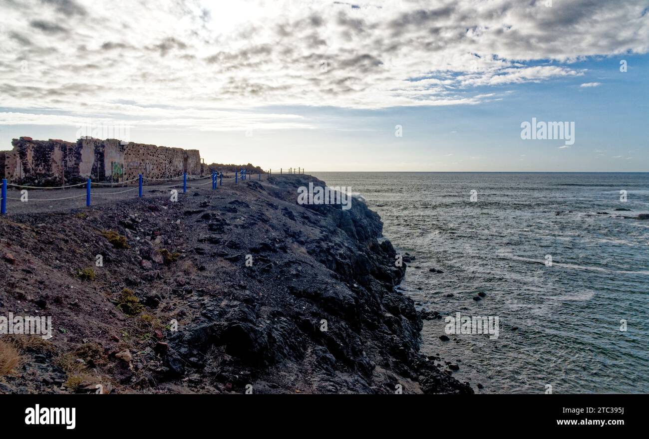 Alter Hafen El Cotillo, Insel Fuerteventura, Kanarische Inseln, Spanien, Europa - 24.09.2023 Stockfoto