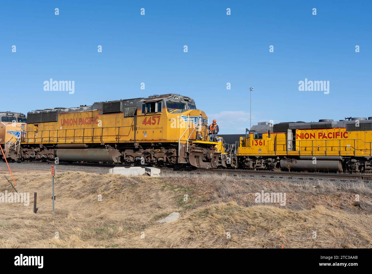 Bailey Yard von Union Pacific vom Golden Spike Tower in North Platte, NE, USA Stockfoto
