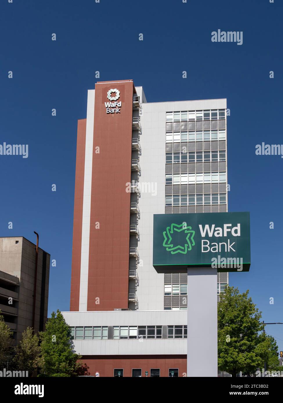 Wafd Bank Büro im Washington Federal Building in Salt Lake City, Utah, USA Stockfoto