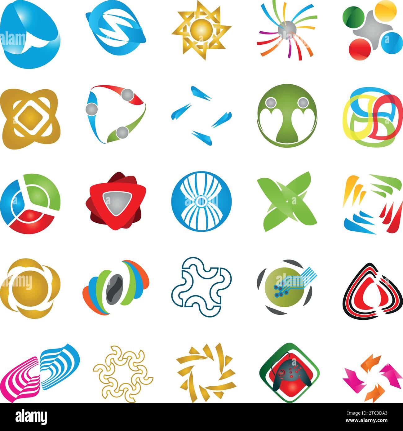 Verschiedene Logos, Logokollektion, Firmenlogo, Logo Stock Vektor