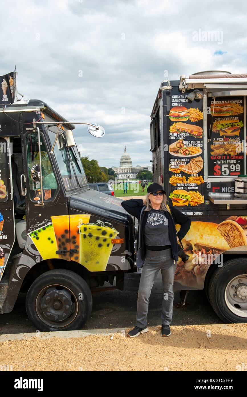 Den Traum leben - Immigranten besaßen Food Trucks in Washington DC Stockfoto