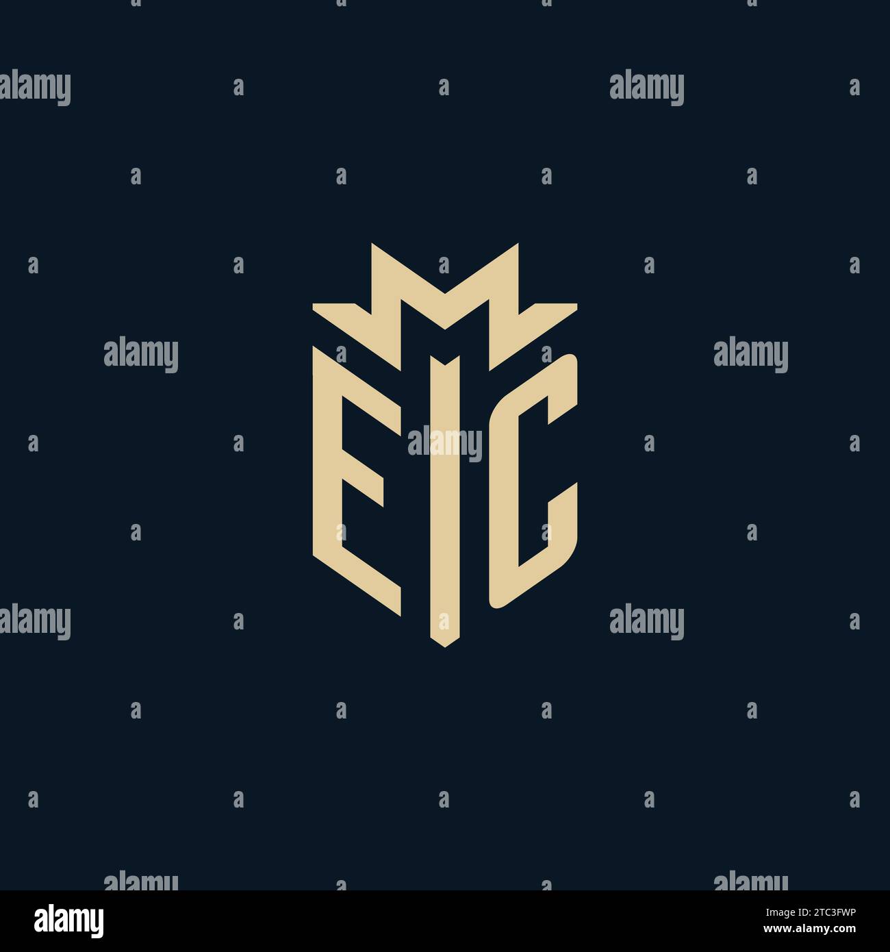 EC Initial für Anwaltskanzleienlogo, Anwaltslogo, Anwaltslogo Design Inspiration Stock Vektor