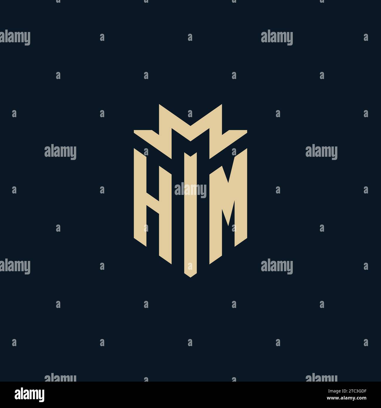 HM Initial für Anwaltskanzleienlogo, Anwaltslogo, Anwaltslogo Design Inspiration Stock Vektor