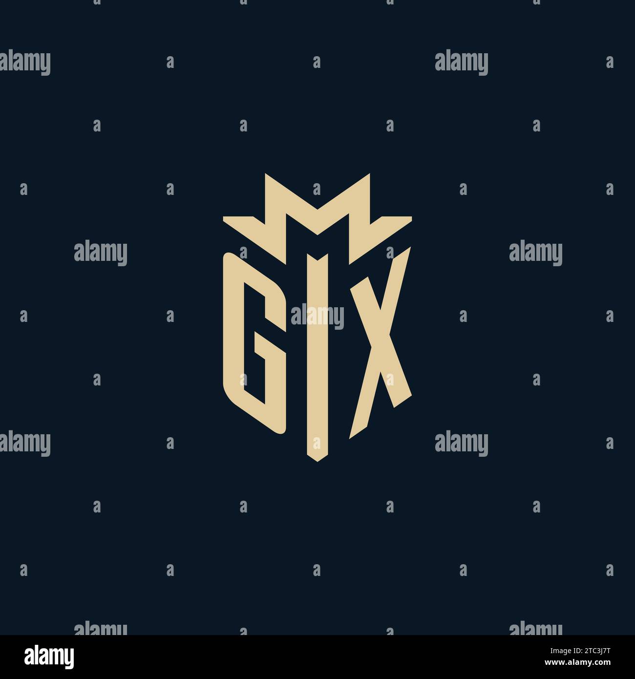 GX Initial für Anwaltskanzleienlogo, Anwaltslogo, Anwaltslogo Design Inspiration Stock Vektor