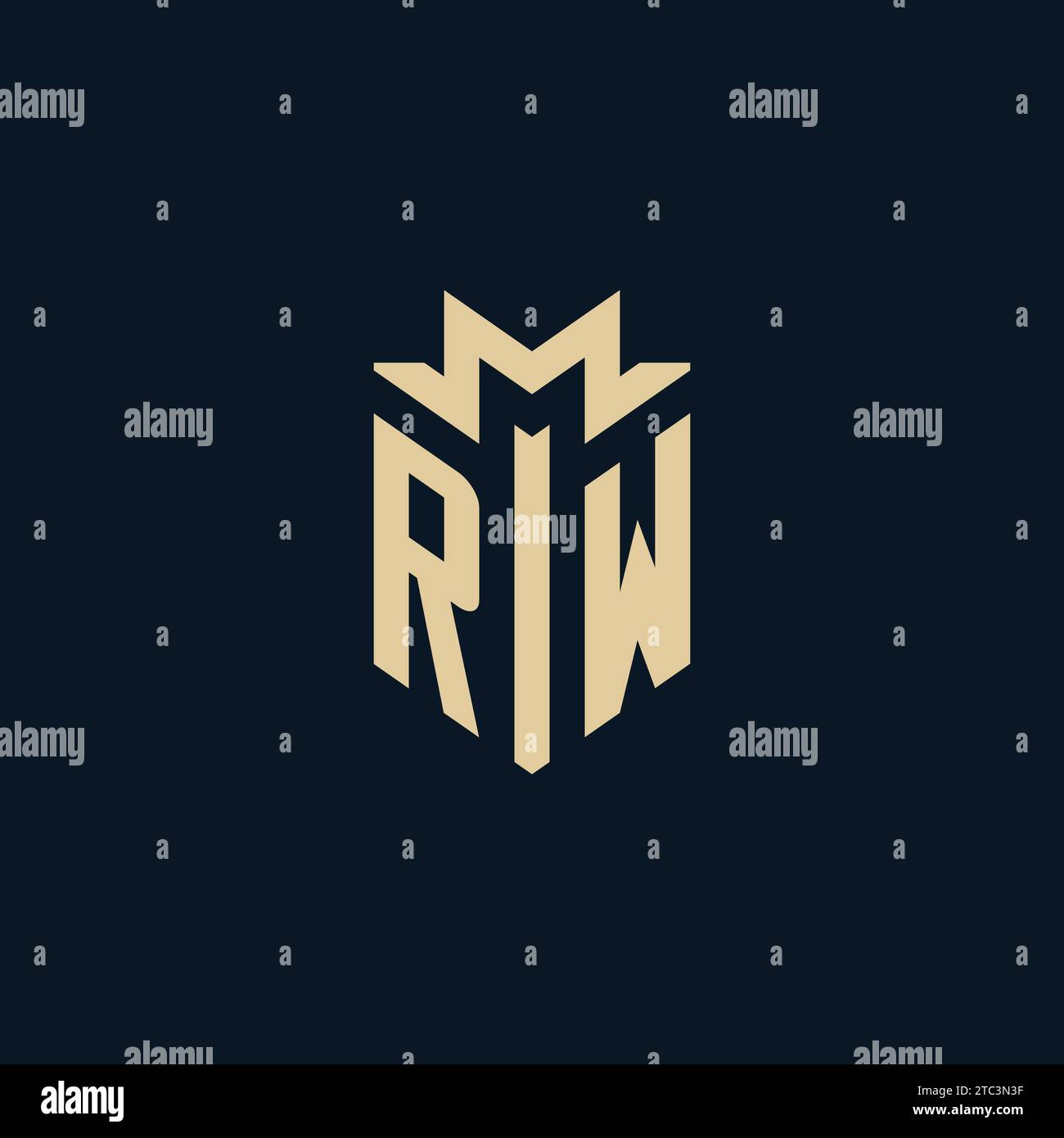 RW Initial für Anwaltskanzleienlogo, Anwaltslogo, Anwaltslogo Design Inspiration Stock Vektor