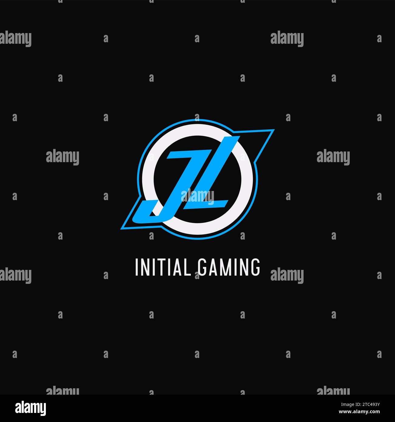 Ursprüngliche JL-Logo-Kreislinie, kreative Esport-Team-Logo-Monogramm-Vektorgrafik Stock Vektor