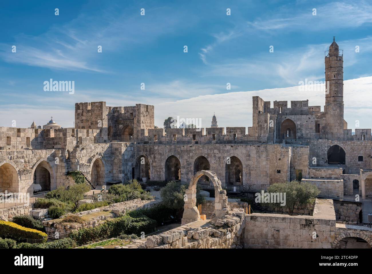 David's Turm in der Altstadt von Jerusalem, Israel. Stockfoto