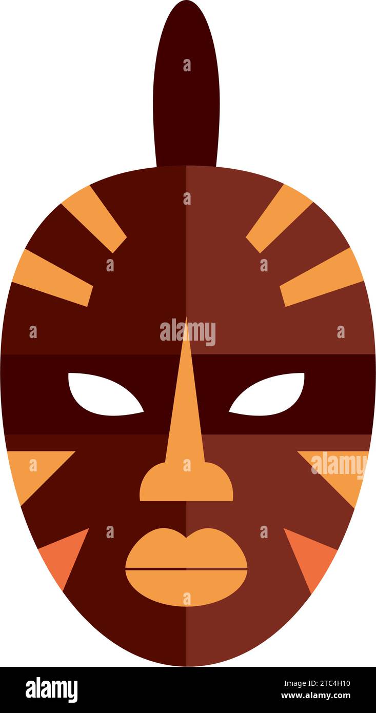 nigerianische Maske mit bunten Details Stock Vektor