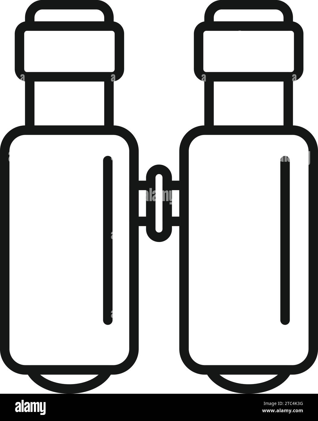 Campingplatz Fernglas Symbol Konturvektor. Touristische Ausrüstung. Wandern gesund Stock Vektor