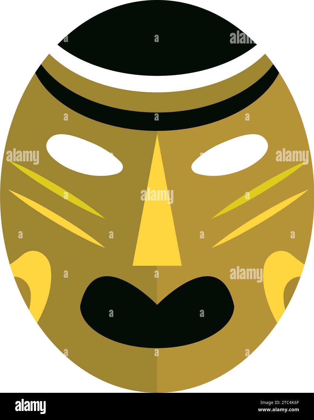 nigerianische Maske mit farbigen Details Stock Vektor