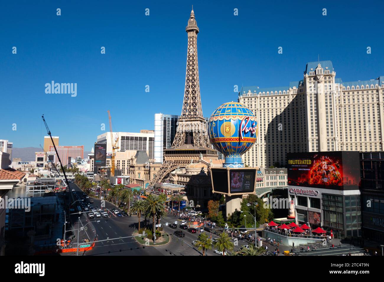 Der Las Vegas Strip an einem sonnigen Dezembertag. Stockfoto