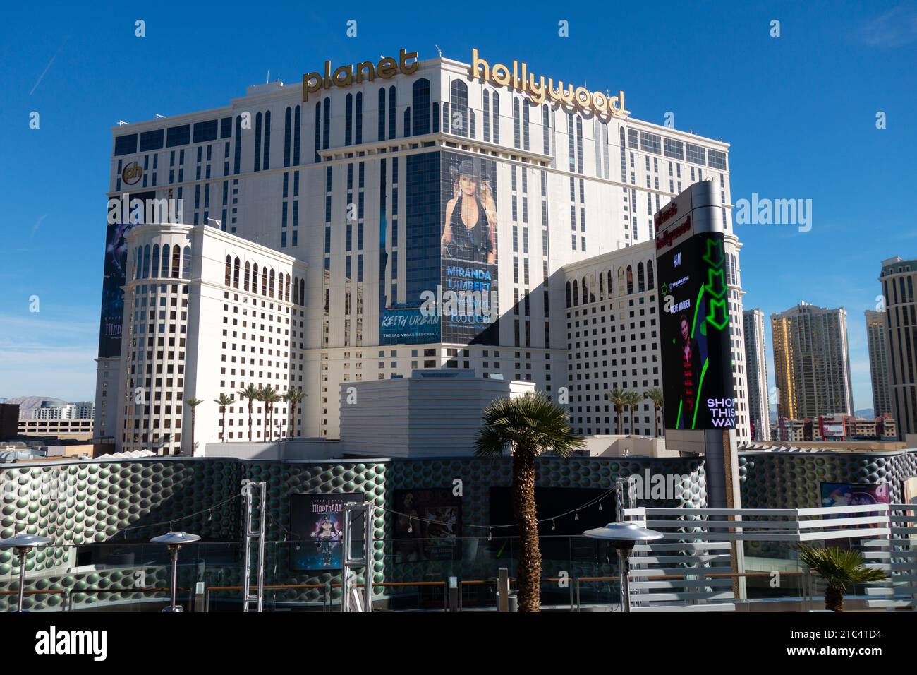 Der Las Vegas Strip an einem sonnigen Dezembertag. Stockfoto