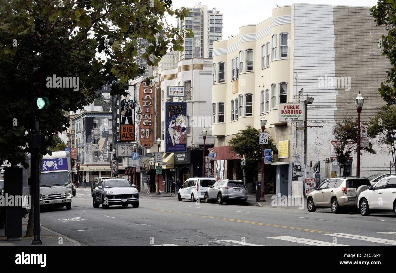 San Francisco, Kalifornien, USA Street Scene Broadway Stockfoto