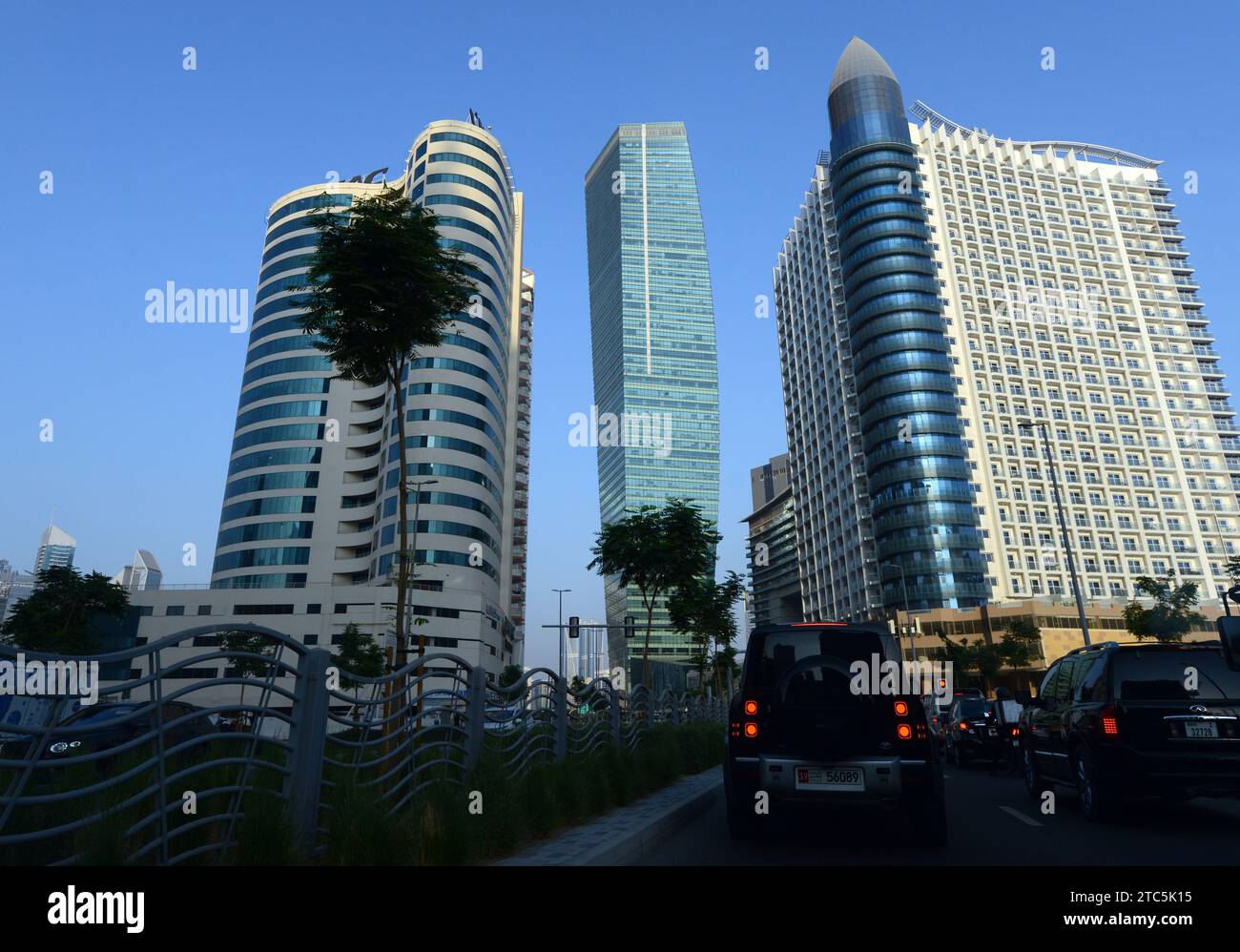 Der U-Bora Business Tower in Business Bay, Dubai, Vereinigte Arabische Emirate. Stockfoto