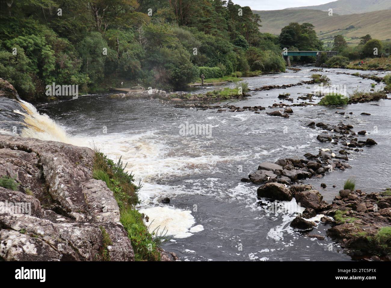 Leenane - Erriff River dalle Aasleagh Falls Stockfoto