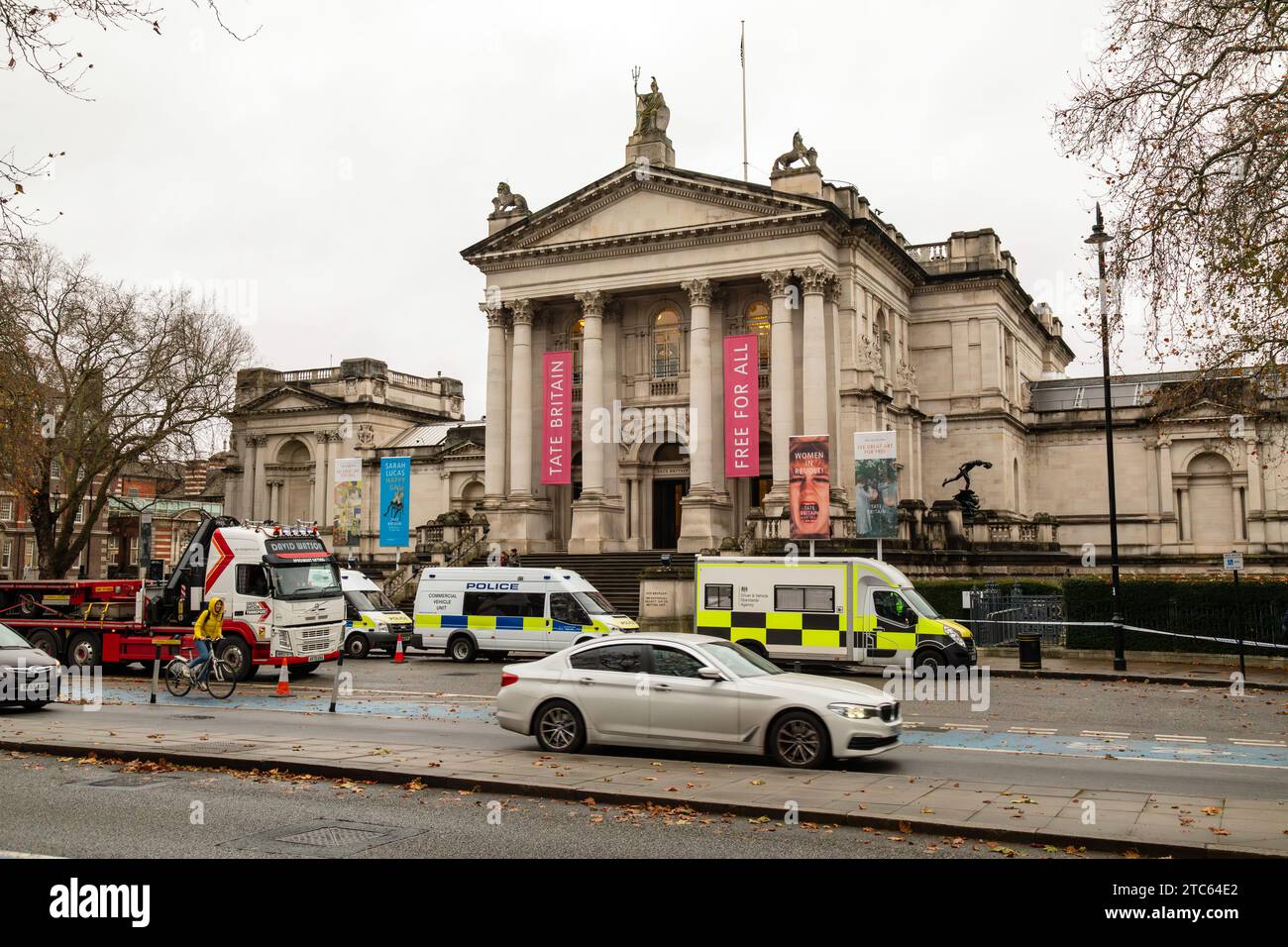 Tate Britain und die Tate Gallery in Millbank, Westminster, London, England, Großbritannien. Stockfoto