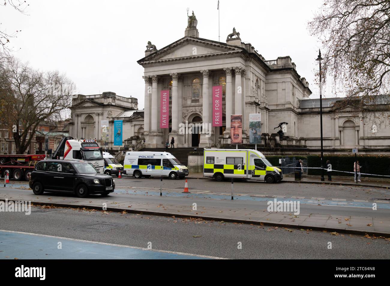Tate Britain und die Tate Gallery in Millbank, Westminster, London, England, Großbritannien. Stockfoto