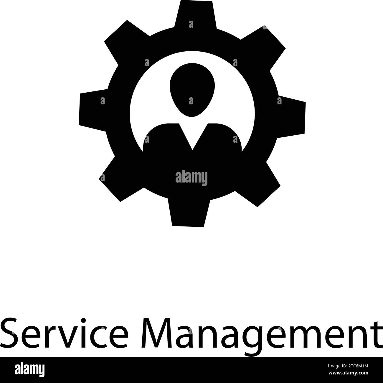 Service Management Glyphe Icon isoliert, Marketing, Planung Stock Vektor