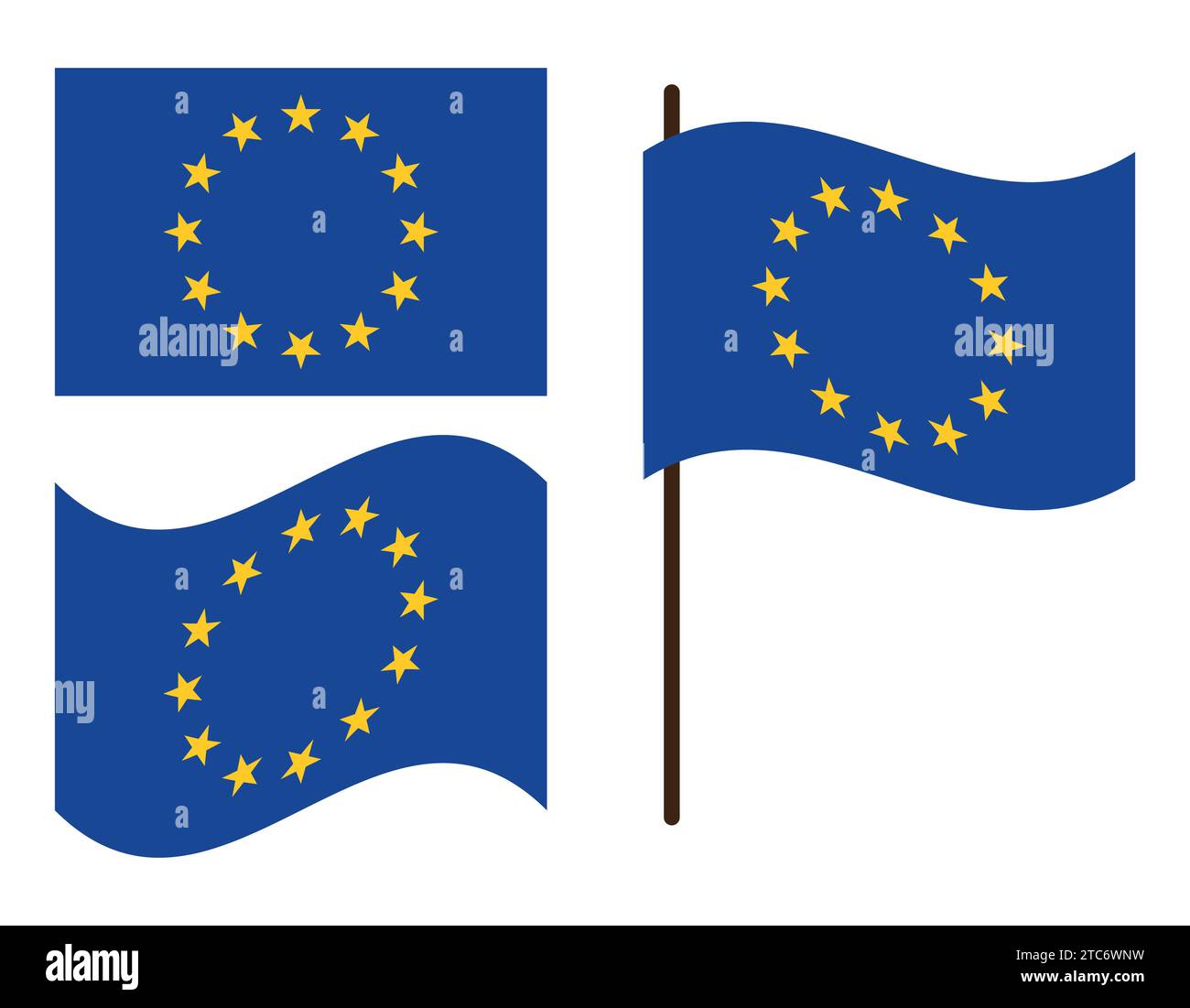 Flagge der europã¤ischen union Stock-Vektorgrafiken kaufen - Alamy