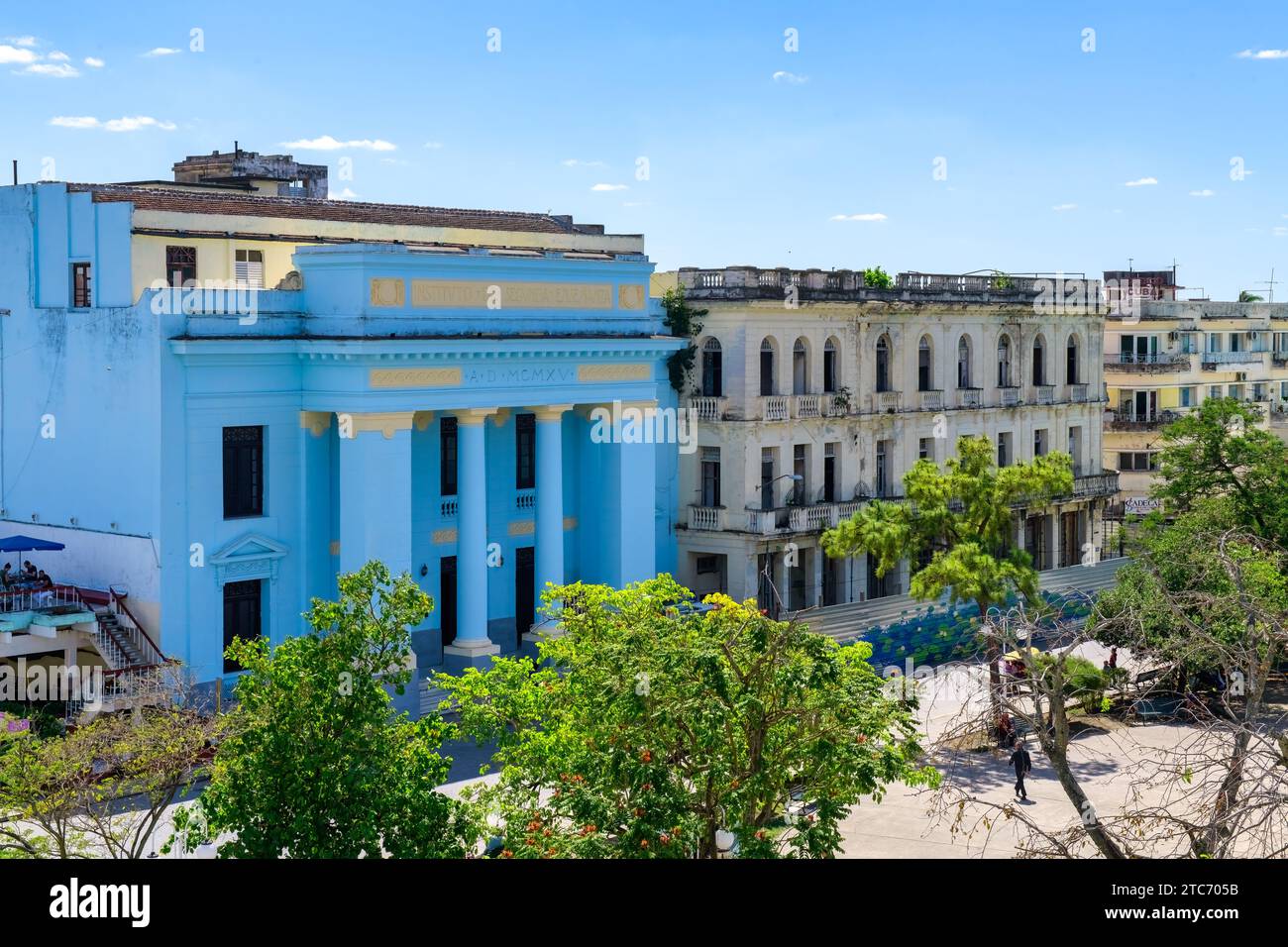 Vor Der Universitario Osvaldo Herrera, Santa Clara, Villa Clara, Kuba, 2020 Stockfoto