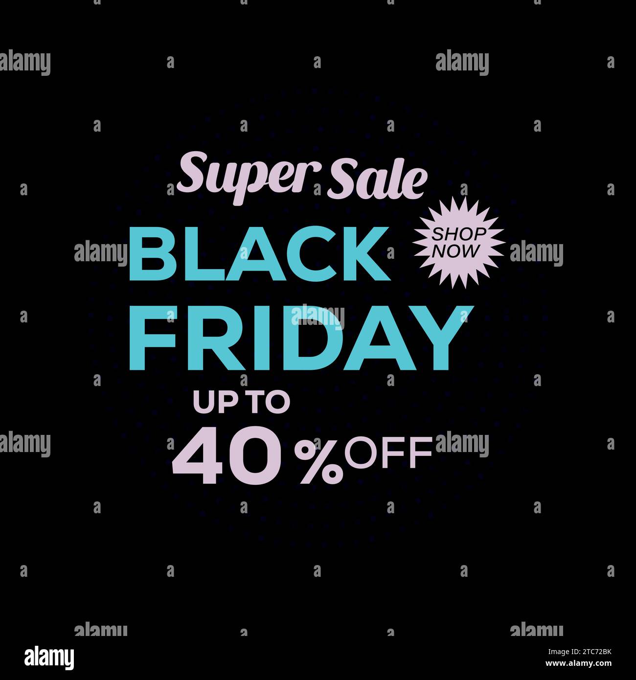 Black Friday Super Sale Banner templat Design für Social-Media-Werbung. Stock Vektor