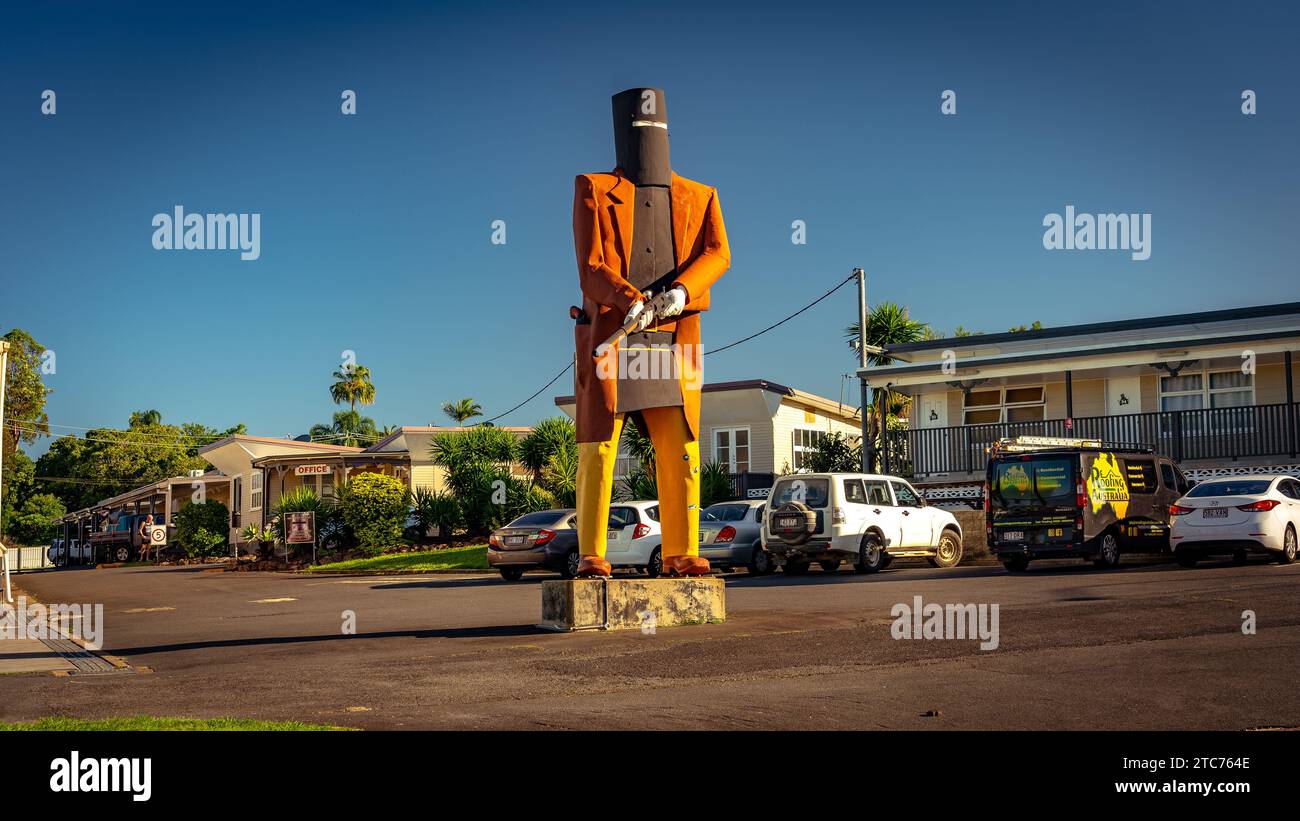 Maryborough, QLD, Australien - die Big Ned Kelly Statue Stockfoto