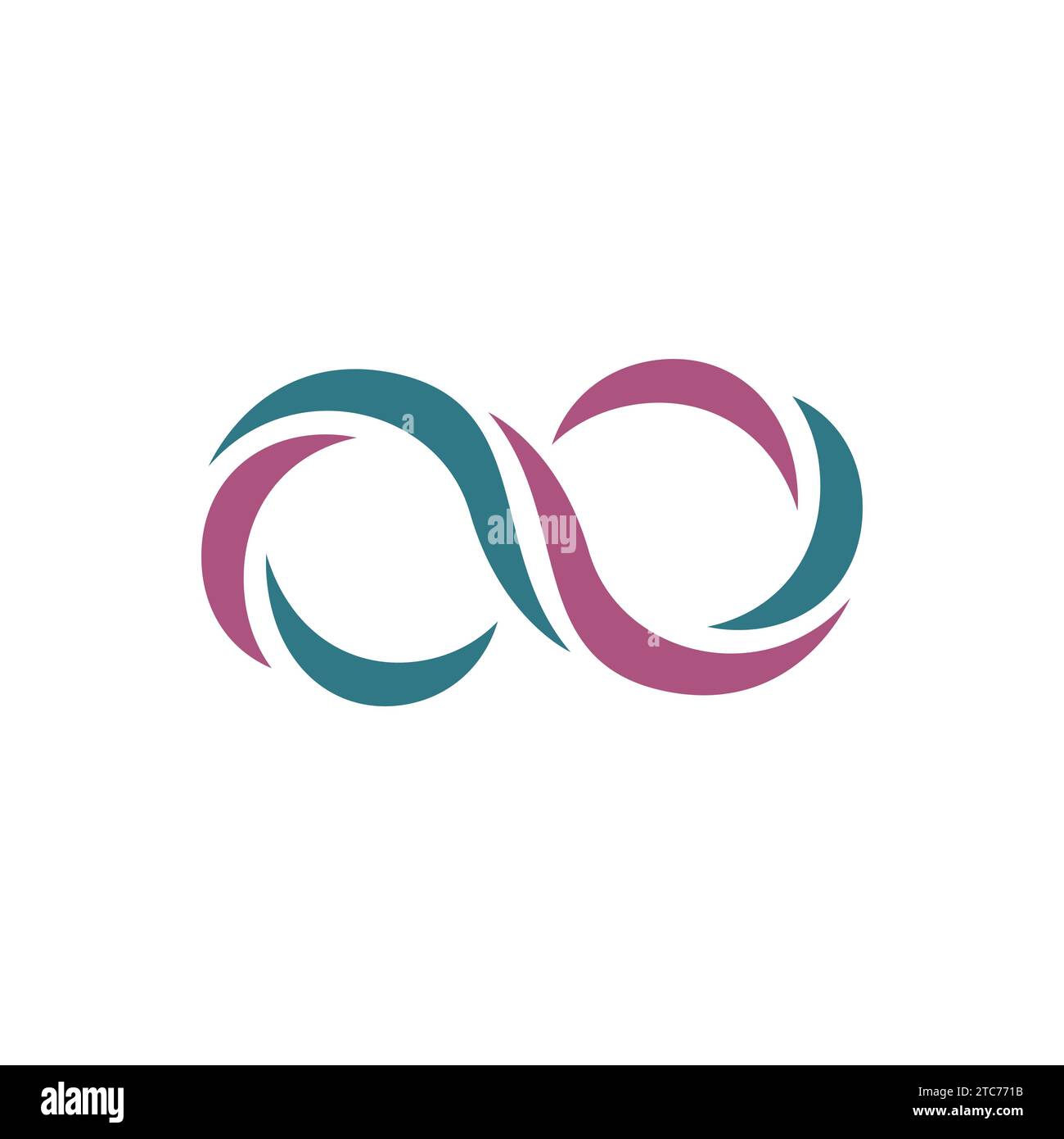 Infinity-Logobilder Illustrationsdesign. Gradient Infinity-Logo mit modernem Konzept. Unendliches Symbol unbegrenztes Logo-Design-Vektorvorlage Stock Vektor