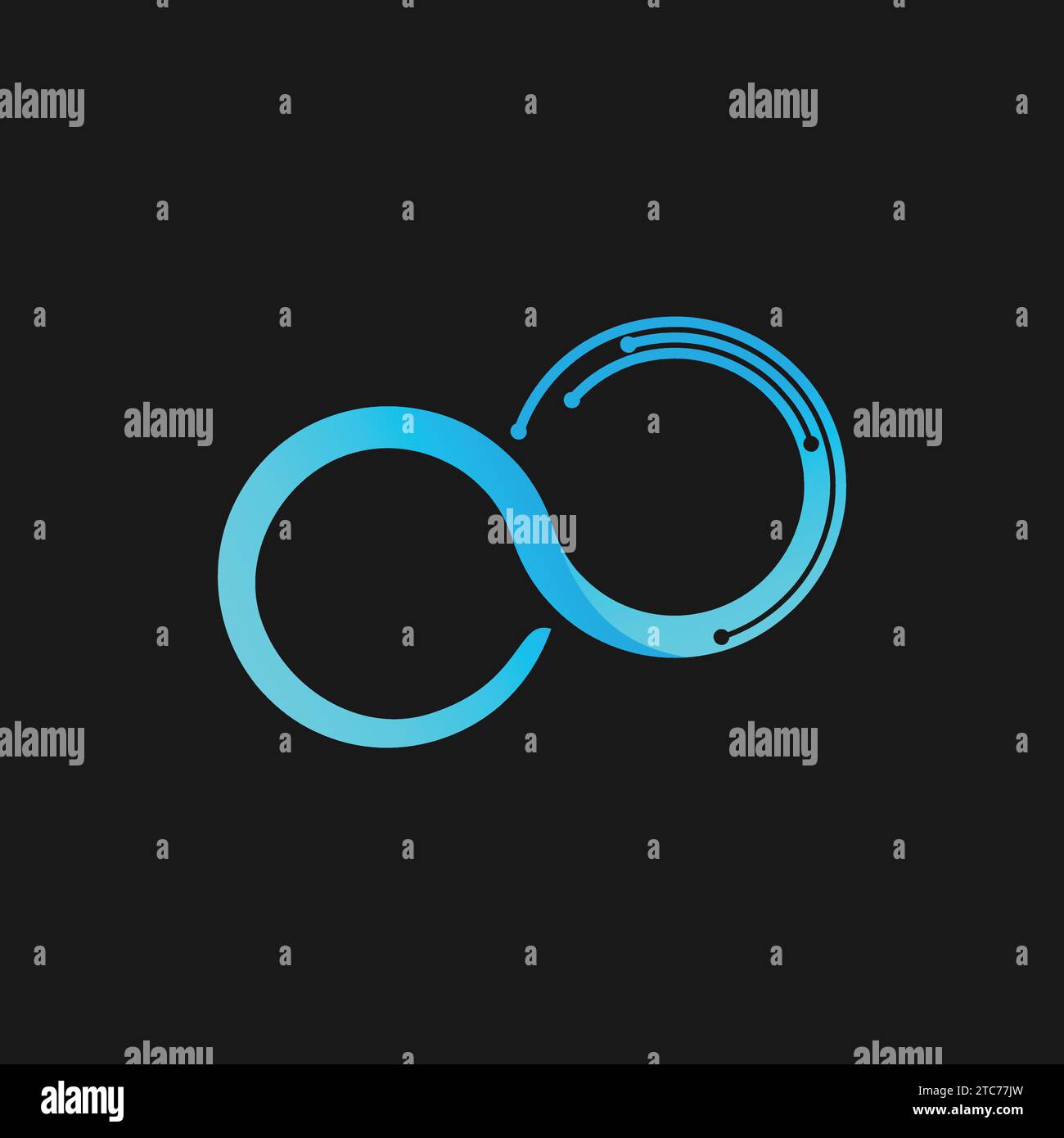 Infinity-Logobilder Illustrationsdesign. Gradient Infinity-Logo mit modernem Konzept. Unendliches Symbol unbegrenztes Logo-Design-Vektorvorlage Stock Vektor