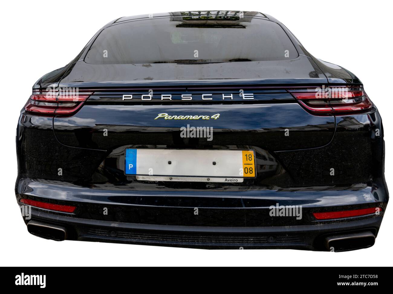 Rückansicht eines Porsche Panamera 4 Stockfoto