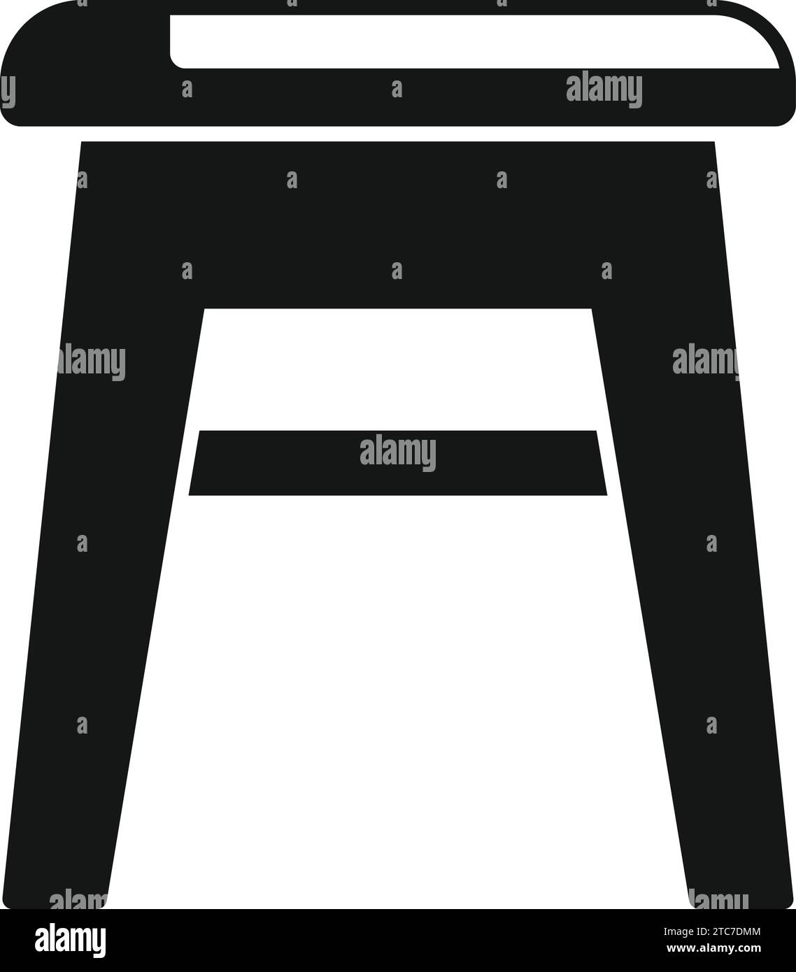 Sessel Space Symbol einfacher Vektor. Parkplan oben. Lounge-Möbel Stock Vektor