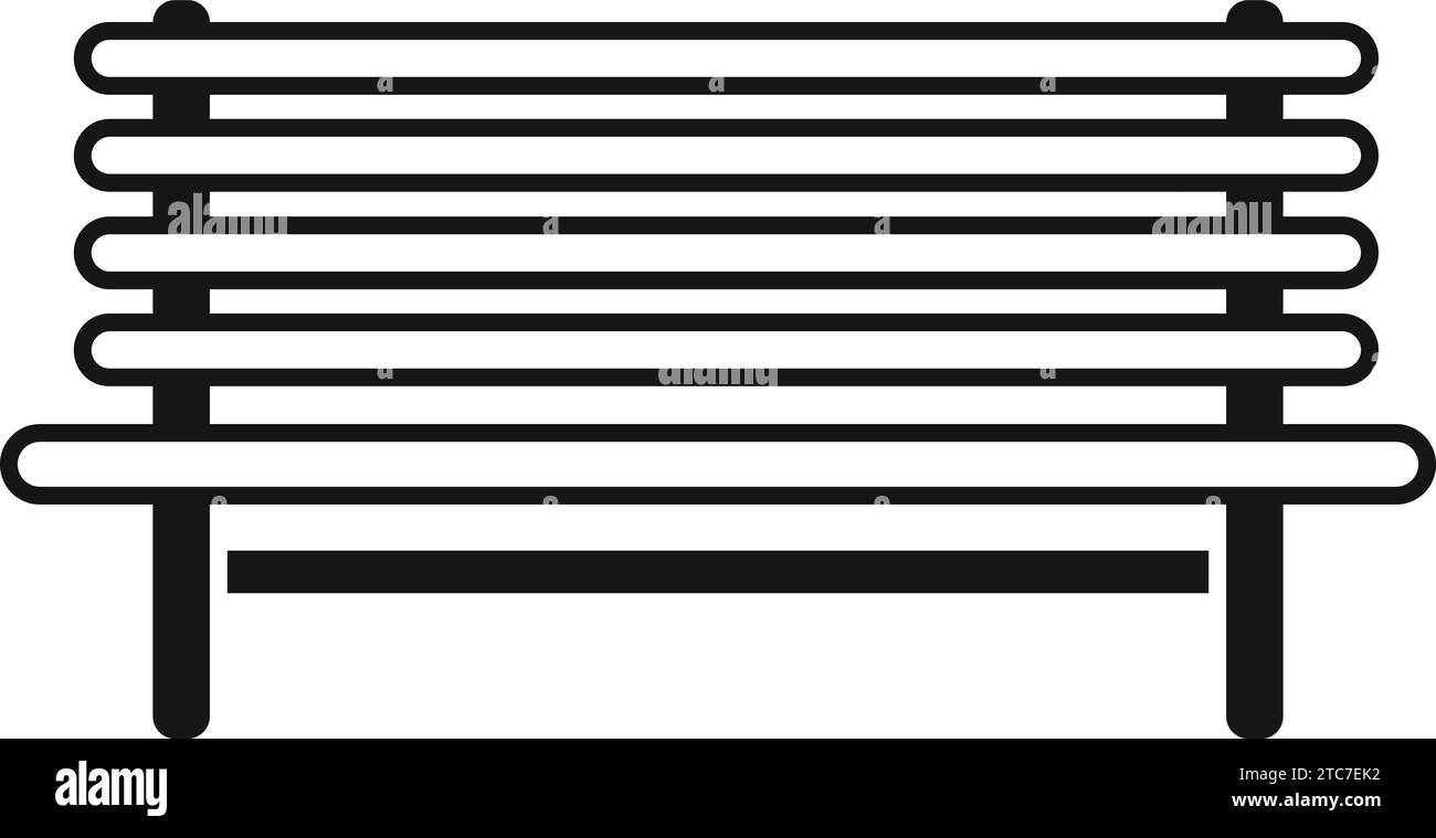 Gartenbank im Freien Symbol einfacher Vektor. Parkplan. Weiche Möbel Stock Vektor