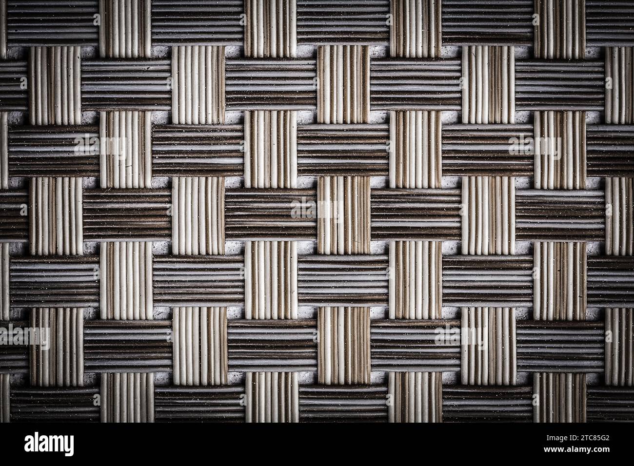 Alte, staubige Mattenstruktur aus der Nähe Stockfoto
